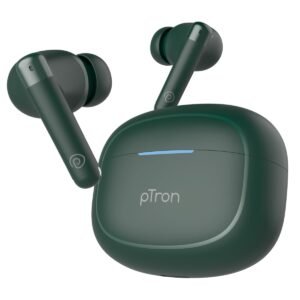 pTron Bassbuds Duo Pro TWS in Ear Earbuds with 3D Audioscape,Fast Type-C Charging&Ipx5(Green)