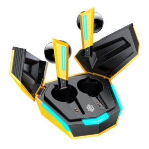 Nu Republic Transform-X Earphone, Earbuds Bluetooth Wireless with X-Bass, Dual Mode - Yellow