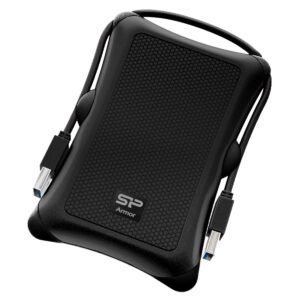 SP Silicon Power Armor A30 2Tb Rugged External Hard Drive, Military-Grade Shockproof USB 3.0 Portable HDD for Desktop Laptop Pc Mac Computer, Black