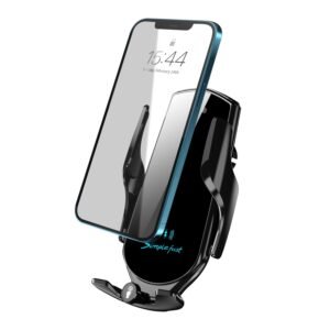 NOYMI Wireless Charger for Car | Automatic Clamping Wireless Car Charger Mount | Car Mobile Holderr - Black