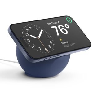elago MS2 Charging Stand Compatible with MagSafe Charger - Premium Silicone Stand , Jean Indigo