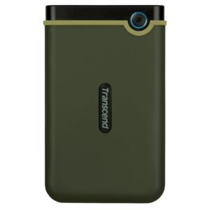 Transcend Storejet 1Tb Portable Hard Disk Drive with Password Protection, Compatible with Windows and Mac, External HDD-Military Green