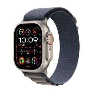 Apple Watch Ultra 2 [GPS + Cellular 49mm] Smartwatch with Rugged Titanium Case & Blue Alpine Loop