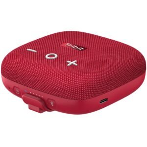 Tribit StormBox Micro 2 Portable Speaker, 12H Playtime Long Battery (Red)
