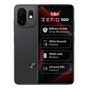 Zeno 100 (3+5GB RAM, 64GB ROM) | 5000mAh Battery | Pure Black